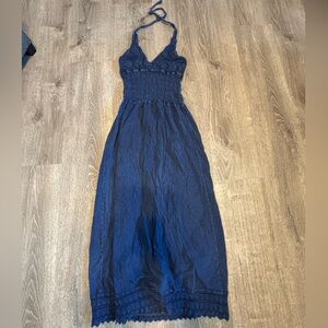 Elegant Navy Blue Maxi Dress